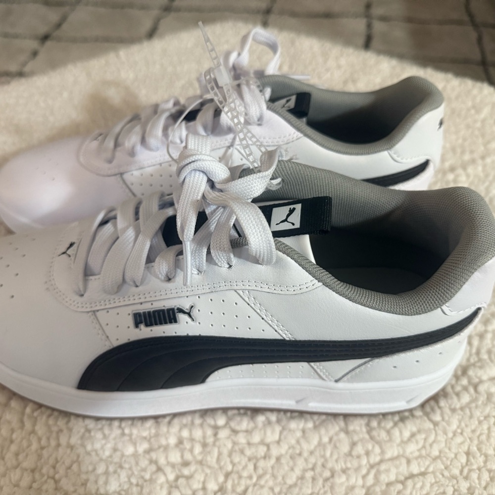 Puma Classic White and Black Sneakers